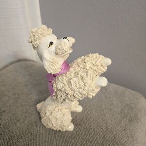 Vtg French Poodle Figurine Stanging On Hind Legs Dog Lover Vanity 1950s